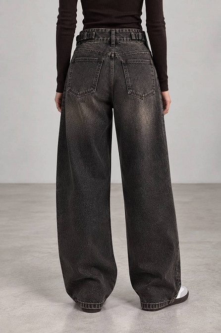 Джинси жіночі It’s Basic 2961-2W6-62 WIDE LEG baggy з регулюванням пояса коричневі, коричневий, 38, 38, 78 см, 106 см Київ - фото 6