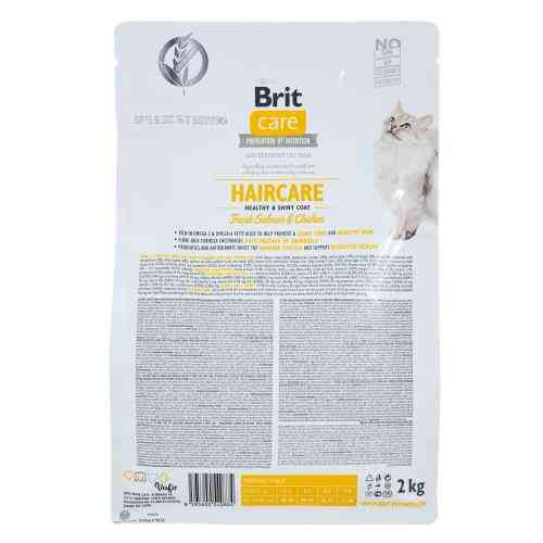 Корм сухой Brit Care Cat Grain Free Haircare Healthy and Shiny Coat для кошек уход за кожей и шерстью лосось и курица 2 кг Киев