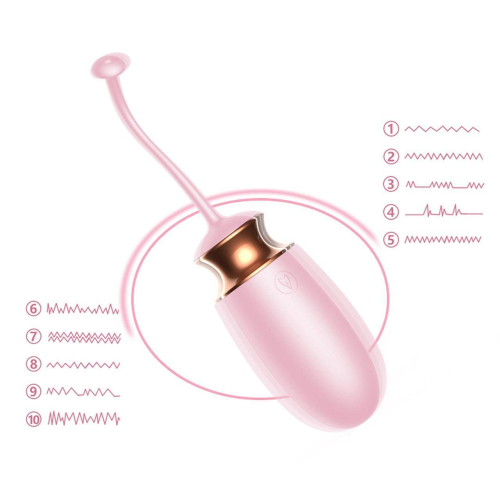 Виброяйцо - Vibrating Silicone Love Egg Pink, USB, 10 Function, Heating, Voice Control Sex Aura Киев - изображение 10