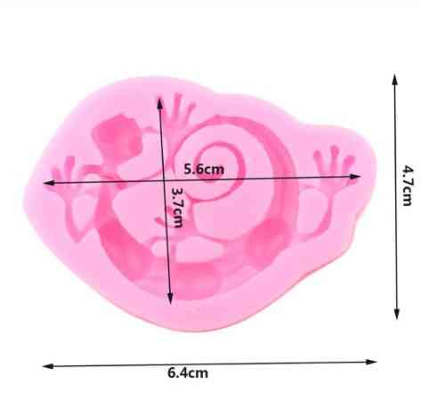 Молд силиконовый Ящерица 64 на 47 мм розовый Киев