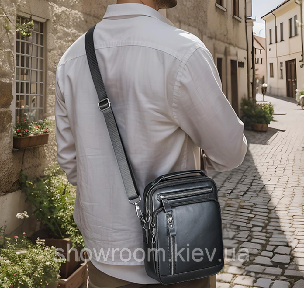 Чоловіча шкіряна барсетка Leather Collection (5066) Київ - фото 5