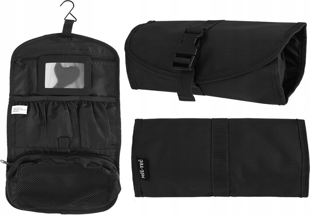 Універсальний Органайзер косметичка для приладдя з дзеркалом Mil-Tec від Sturm (16004002) Black Нововолинськ - фото 1