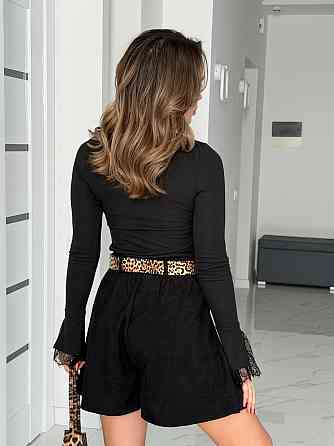 Елегантін жіночі шорти-спідниця Royce Батал 54-56, Чорний Київ