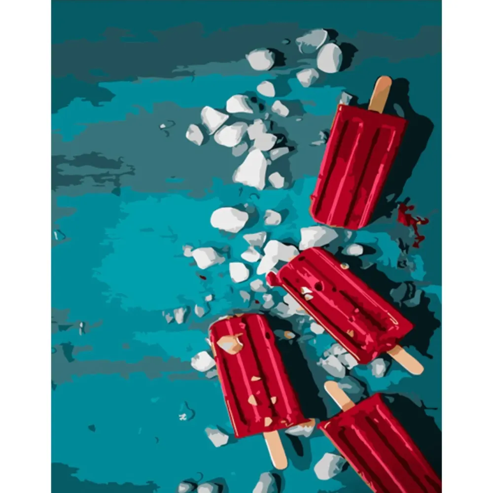 Набір для розпису по номерах Ягідне морозиво Strateg розміром 40х50 см (DY391), шт Киев - изображение 1