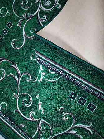 Килимова доріжка найкраща ціна, Зелені вензеля, Килим на виріз, 100, 120 Кам'янське