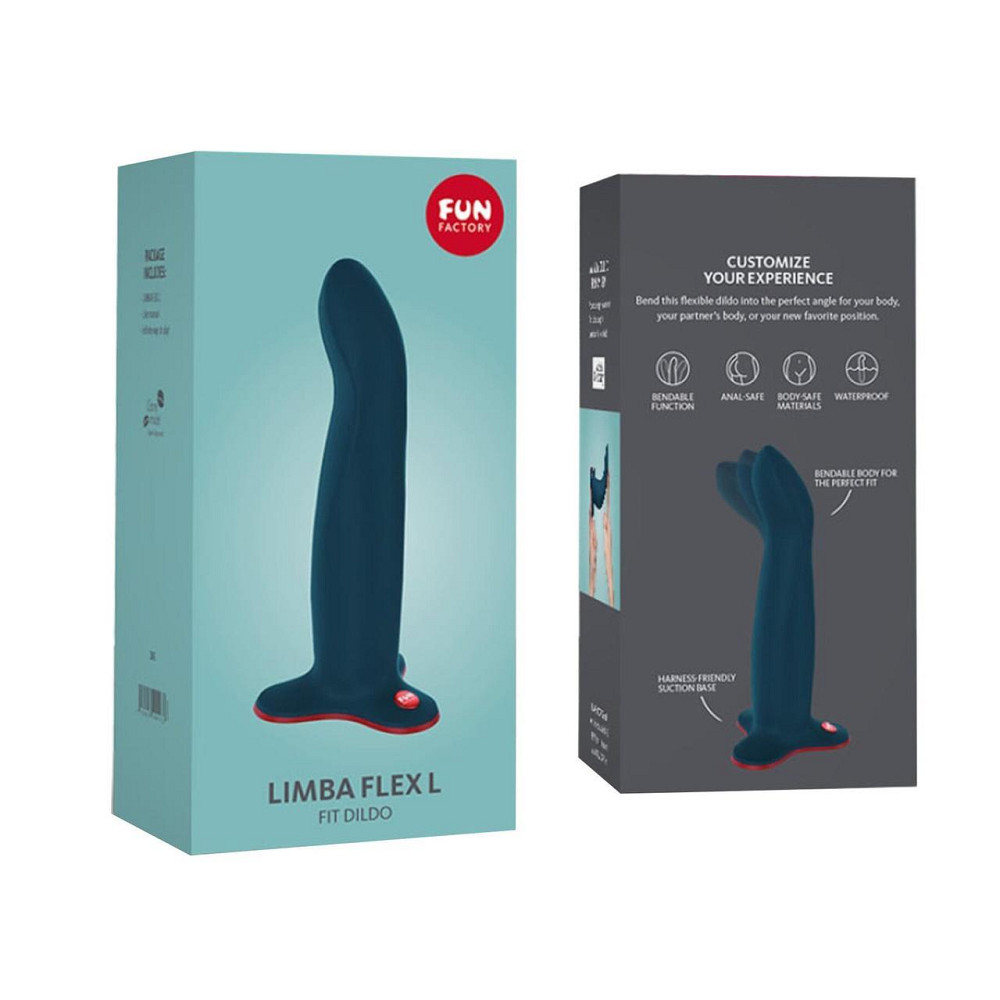 Фаллоимитатор Fun Factory LIMBA FLEX L, цвет морской волны, гибкий, с эффектом памяти, подходит для точки G Sex Aura Киев - изображение 7
