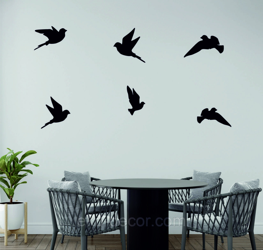 Декоративное настенное Панно «Птичка» Декор на стену(цена за 1шт) 30*27 см, Черный Киев - изображение 2