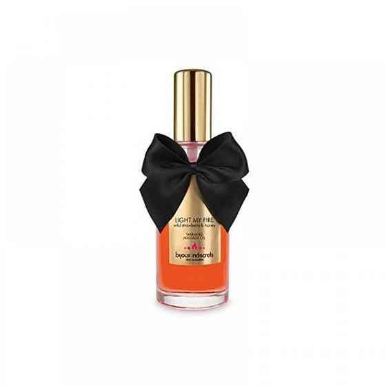 Согревающее массажное масло Bijoux LIGHT MY FIRE земляника и мёд Sex Aura Киев