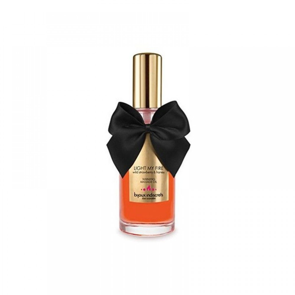 Согревающее массажное масло Bijoux LIGHT MY FIRE земляника и мёд Sex Aura Киев - изображение 2
