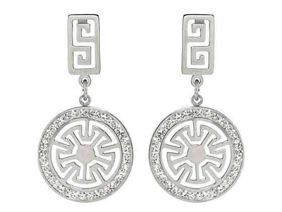 Серьги Stainless Steel Родий пусеты Декоративные подвески с цирконом (217648) ТМ XUPING Киев
