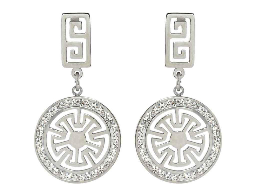 Сережки Stainless Steel Родій пусети Декоративні підвіски з цирконієм (217648) ТМ XUPING Київ - фото 1