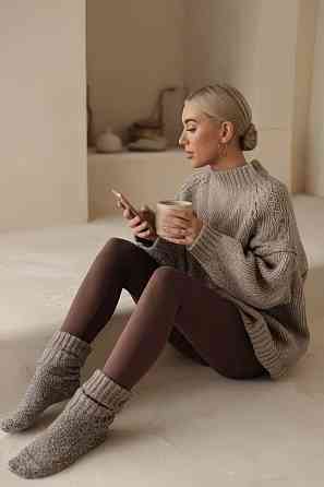 Женские повседневные лосины из бифлекса Шоколад, 44 Одесса