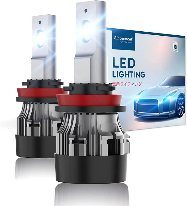 Світлодіодні LED лампи Sinoparcel Mini (H11 / H8 / H9) — 10 000 лм, 6500K, активне охолодження Київ - фото 8