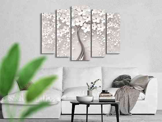 Модульна картина у вітальню / спальню Абстракція Дерево Art-457_5 ( 80х118см ) Київ