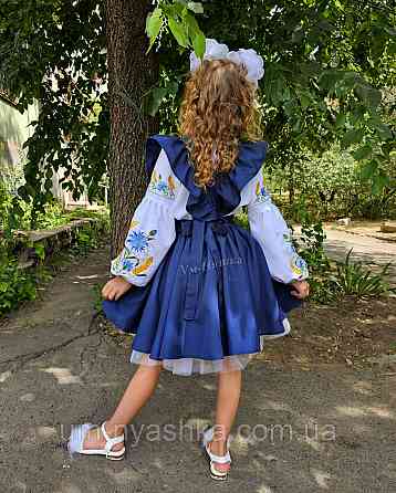 Красивий шкільний сарафан зі регульованими бретелями 116-146 Кривий Ріг