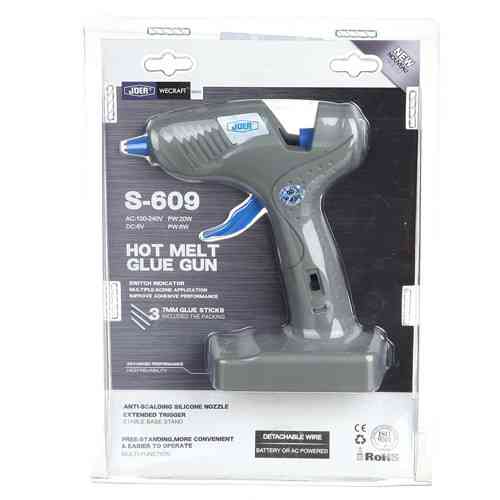 Пистолет клеевой беспроводной JDER S-609 7мм 20Вт 220В термопистолет для стержней Киев