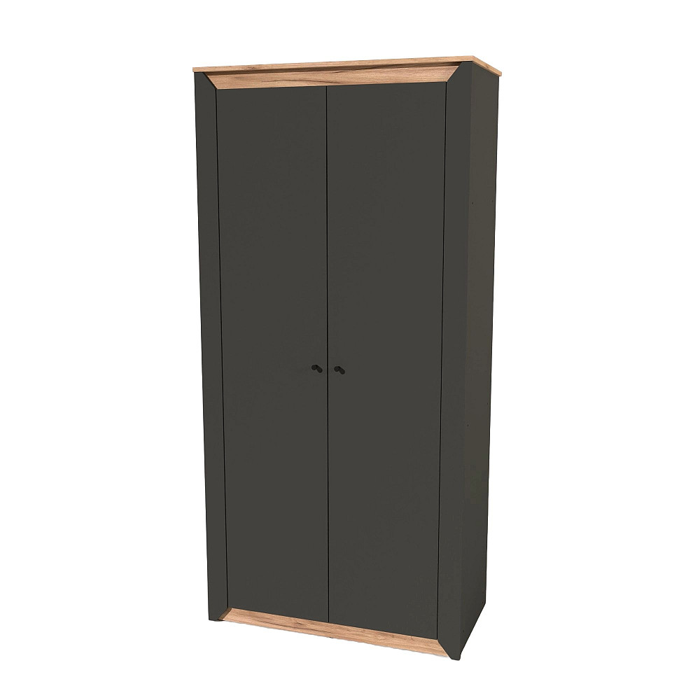 Шкаф двухдверный Эверест Нордик-990 Графит + Дуб крафт золотой (DTM-5536) Днепр - изображение 6