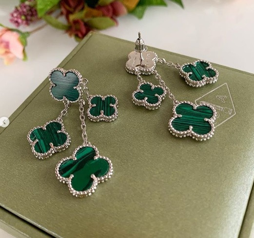 Серьги Ванклиф (Vancleef) серебро 925 гвоздики Одесса - изображение 2