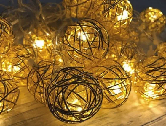 Гирлянда-нить (String-Lights) Metal Ball 10WW-1 внутренняя, пров.:прозрачный, 2м (Белый-теплый) Киев