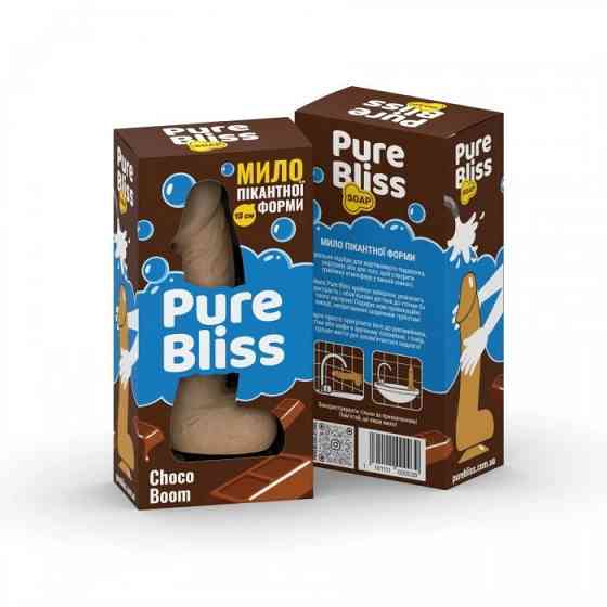 Мыло в форме пениса Pure Bliss Choco Boom с ароматом шоколада, бежевое, 15 см Sex Aura Киев