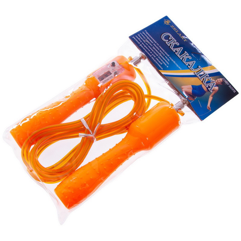 Скакалка скоростная Кроссфит co стальным тросом и счетчиком FI-4385 Вишнёвое - изображение 2