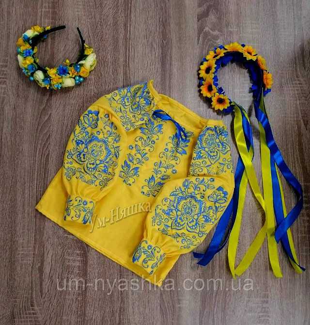 Дитяча вишиванка Троянда на жовтому Кривий Ріг - фото 5