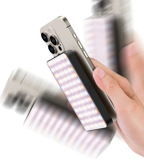 Свет портативный магнитный для телефона и камеры селфи Bi-Color 2500-9000К AC Prof M19 Киев - изображение 5