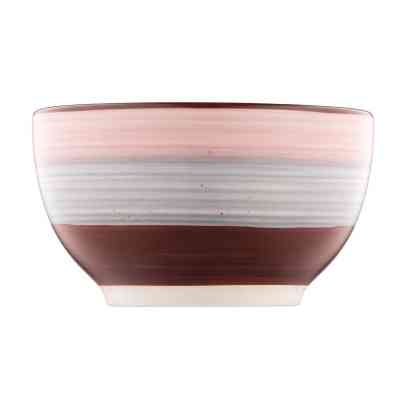 Салатник Ardesto Salerno 700мл, 14см, кераміка, рожевий, сірий, коричневий (AR1114SP) Винница