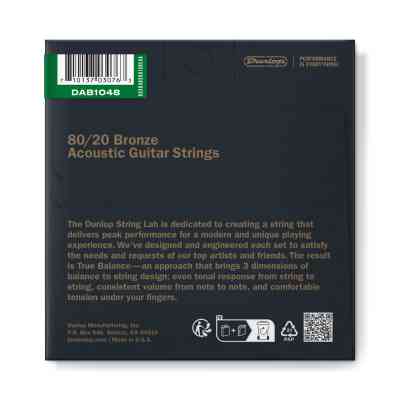 Струни для гітари Jim Dunlop 80/20 Bronze Acoustic Guitar Strings (10-48) (DAB1048) Вінниця