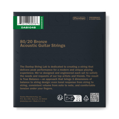 Струни для гітари Jim Dunlop 80/20 Bronze Acoustic Guitar Strings (10-48) (DAB1048) Вінниця - фото 2