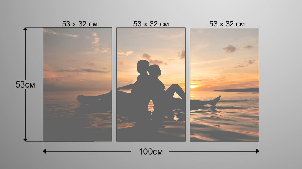 Модульная картина Любовь Пара Аrt-97_3А Киев - изображение 3