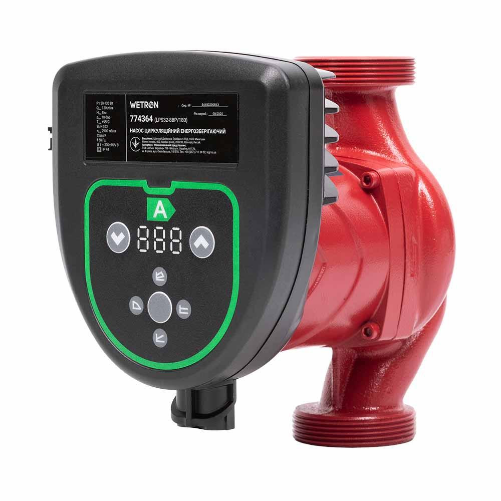 Насос циркуляційний енергоощадний 50-130 Вт Hmax 8 м Qmax 130 л/хв Ø 2" 180 мм + гайки Ø11⁄4" WETRON (774364) Київ - фото 4