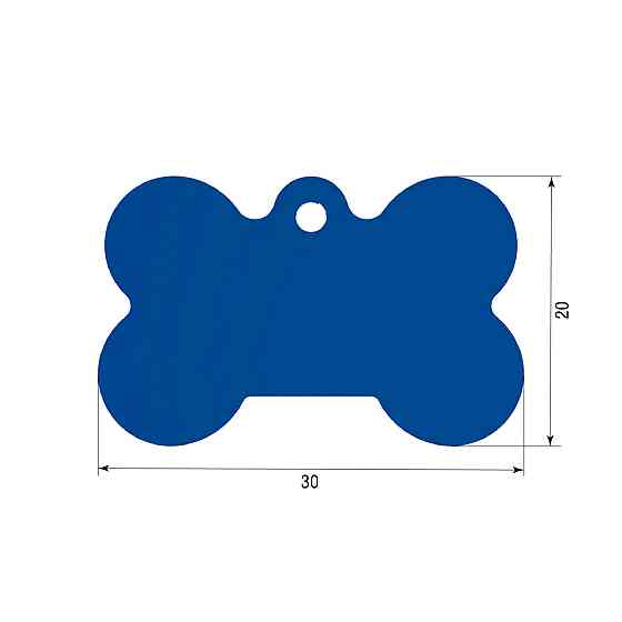 Адресник для собаки Navy Blue 30x20мм Київ