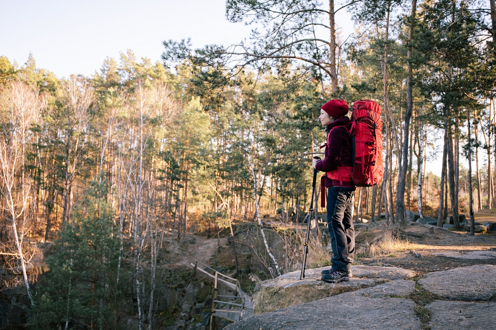 Туристический рюкзак Tramp Floki 50+10 красный Київ - фото 8