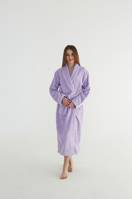 Халат Банний махровий Ideal Textile Ліловий XXL (56860769) Чернівці - фото 8
