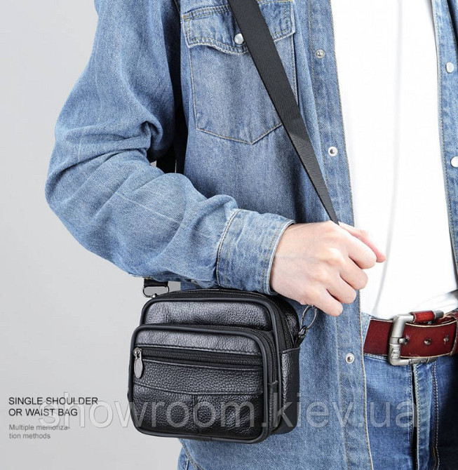 Маленька чоловіча сумка Leather Collection (5052) Київ - фото 2