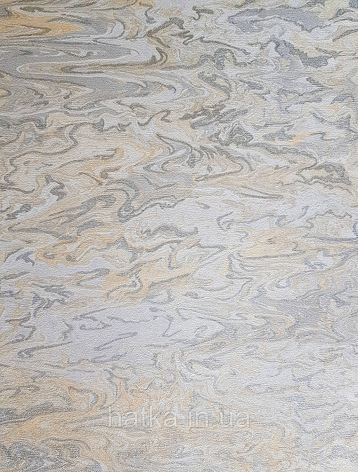 Шпалери вінілові на флізеліні AS creation Garda 1.06Х10.05 абстракція хвилі смуги коричневі сірі сріблясті Київ - фото 1