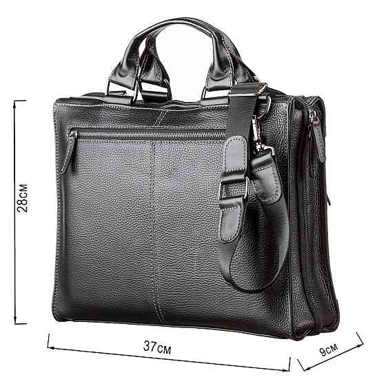 Сумка чоловіча SHVIGEL 11116 шкіряна Чорна Київ