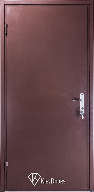 Двери Металл/ДСП+притвор, Шагрень 8017 снаружи, внутри ДСП 16 мм, толщина короба 80 мм, полотно 50 Киев - изображение 1
