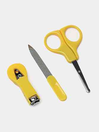 Набор для новорожденных, маникюрный 10 предметов : расческа, ножницы,кусачки,пилочка,пипетка для детей,жёлтый Каменец-Подольский