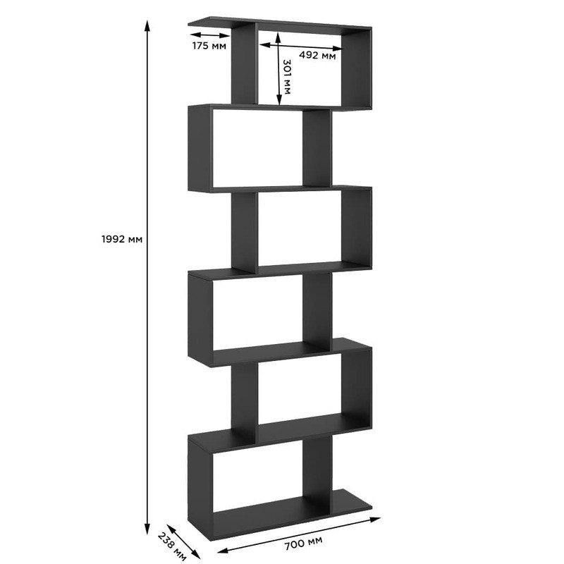 Стелаж-змейка М-ЗОН Джеко 700 Нимфея Альба (белый) (MZN-031010) Днепр - изображение 7