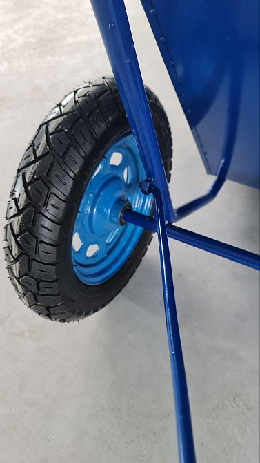 Тачка будівельна Garden joys 300 Синій Візок двоколісний будівельний Тачка будівельна посилена Біла Церква - фото 4