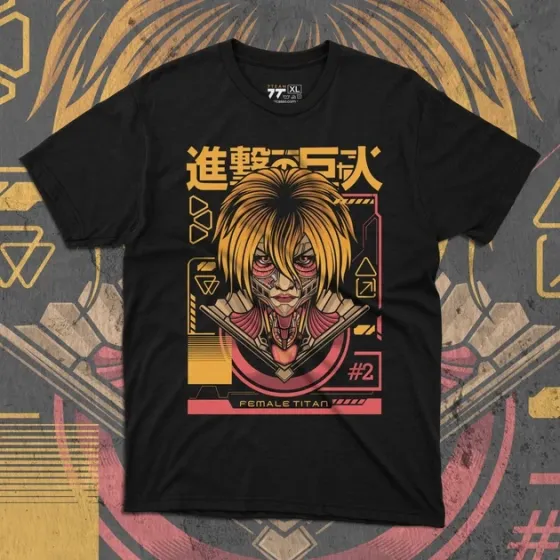 Футболка для підлітка хлопчика з принтом Атака Титанов Female Titan Розмір 160 Anime10682 Дніпро