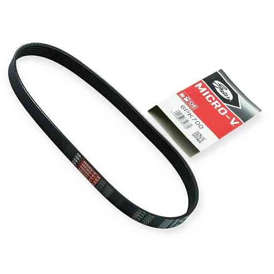 Ремінь генератора 2108, 2109, 21099, 2110, 2111, 2112 (8 кл) струмочковий (6PK700) GATES Мукачево