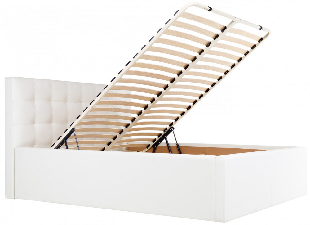 Кровать Chester Comfort с высокими царгами 120 х 190 см Fly 2200 С подъемным механизмом и нишей для белья Белый Днепр - изображение 9
