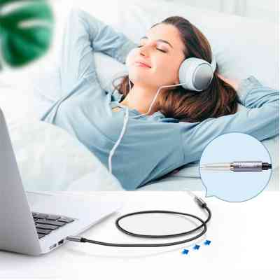 Кабель мультимедійний 3.5mm M to 3.5mm F 1.0m AV118 gray Ugreen (10592) Вінниця