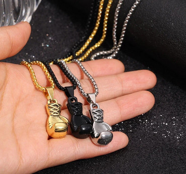 Кулон чоловічий Боксерська рукавичка чорний Київ - фото 1