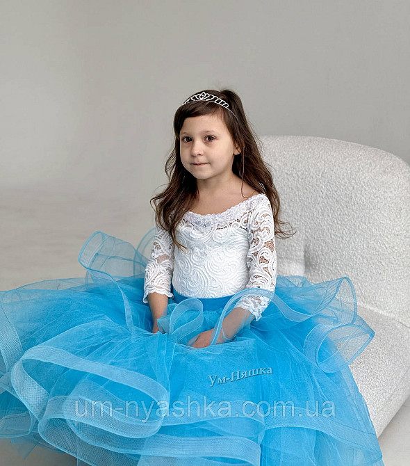 Платье Весны Длинное нарядное пышное зеленое платье на 5-6, 6-8 лет Виктория Кривой Рог - изображение 3