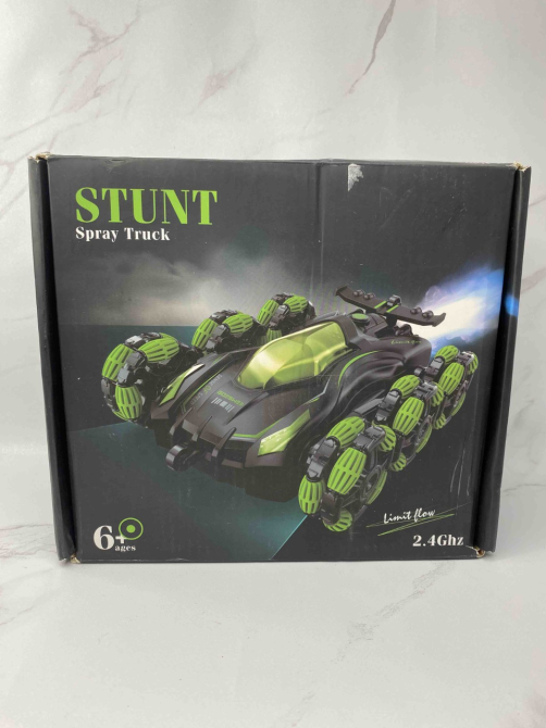 Б/В Трюкова машинка-перевертень Stunt Spray Truck PRO 6WD 1:18, 2.4 GHz, обертання 360°, LED, парогенератор, акумулятор, зелена Київ - фото 19