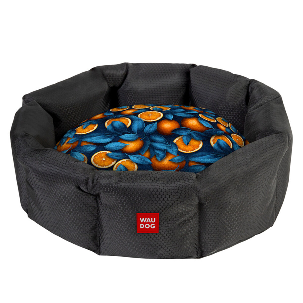 Лежанка для собак WAUDOG Relax, малюнок "Апельсини", M, Ш 42 см, Д 52 см, В 19 см Київ - фото 1